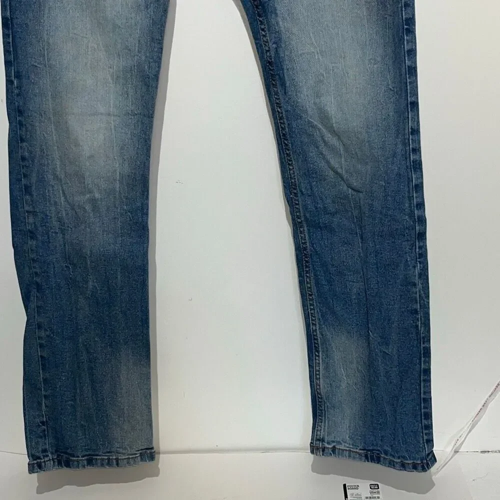 Six Lincoln Mens Blue Denim Stretch Slim Fit Skinny Jeans Medium Wash Size 30/32